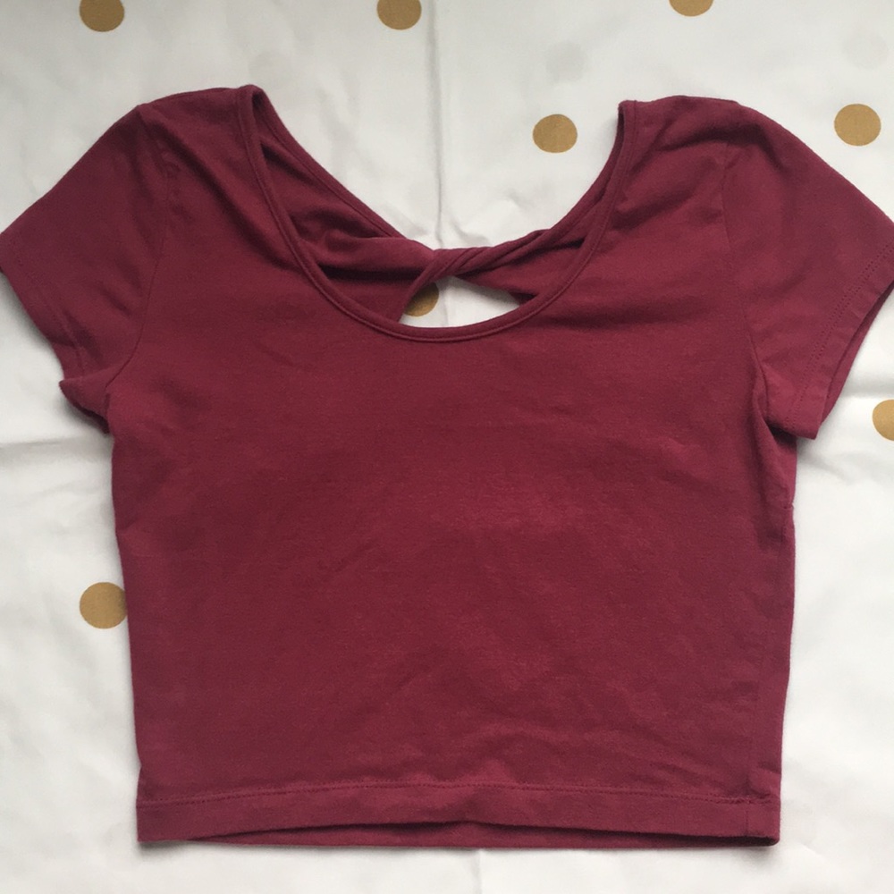 Maroon Crop Top